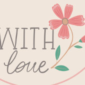 Kleine Bud Floral Hand Briefkleber Runder Aufkleber