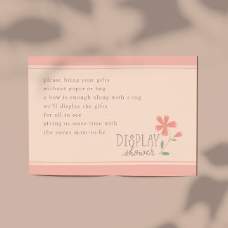 Kleine Bud Floral Hand Lettern Display Dusche Begleitkarte