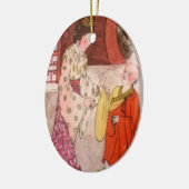 Kleine Buddhistische Mönch Figur Keramikornament (Links)