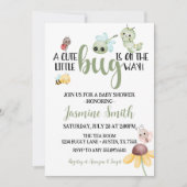 Kleine Bug Baby Shower Insect Raupe Einladung (Vorderseite)