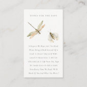 Kleine Bug Blue Dragonfly Bücher für Babydusche Begleitkarte (Vorderseite)