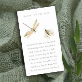 Kleine Bug Blue Dragonfly Bücher für Babydusche Begleitkarte