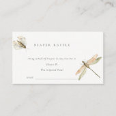 Kleine Bug Dragonfly Windel Raffle Babydusche Begleitkarte (Vorderseite)
