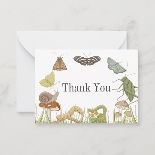 Kleine Bug Insekten Mushroom Boy Babydusche Mitteilungskarte