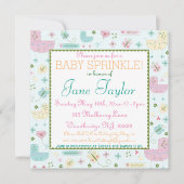 Kleine Buggy Baby Sprinkle Einladung (Vorderseite)