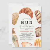 Kleine Bun in der Oven Bäckerei Pastries Babydusch Einladung (Vorderseite)