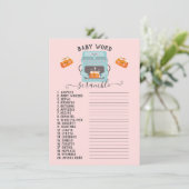 Kleine Bun in Oven Baby Word Scramble Einladung (Stehend Vorderseite)