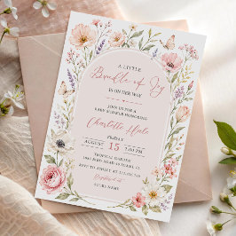 Kleine Bündel Blumen Baby Shower Einladung