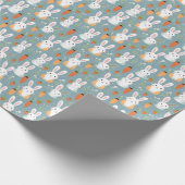 Kleine Bunnies und Blume Geschenkpapier (Ecke)