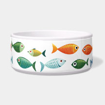 Kleine bunte Fische Cartoon Pet Bowl
