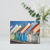 Kleine bunte Häuser Curacao Postkarte (Stehend Vorderseite)