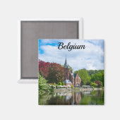 Kleine Burg am See in Brügge, Belgien Magnet (Vorderseite/Rückseite)