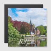 Kleine Burg am See in Brügge, Belgien Magnet (Vorne/Hinten)