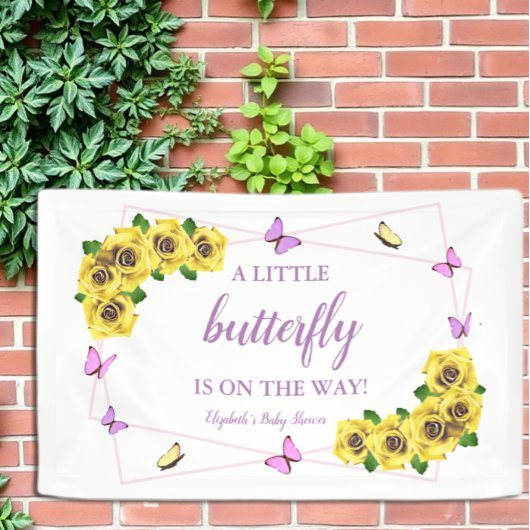 Kleine Butterfly Baby Dusche Banner