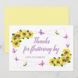 Kleine Butterfly Baby Dusche Dankeskarte