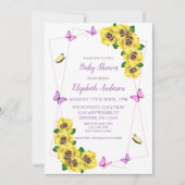 Kleine Butterfly Baby Dusche Einladung (Vorderseite)