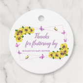 Kleine Butterfly Baby Dusche Geschenkanhänger (Vorderseite)