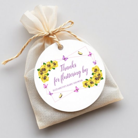 Kleine Butterfly Baby Dusche Geschenkanhänger