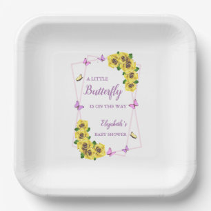 Kleine Butterfly Baby Dusche Pappteller