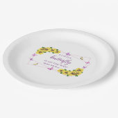 Kleine Butterfly Baby Dusche Pappteller (Schrägansicht)