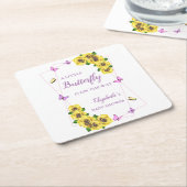 Kleine Butterfly Baby Dusche Rechteckiger Pappuntersetzer (angewinkelt)