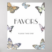 Kleine Butterfly-Baby-Duschfavoriten Poster (Vorne)