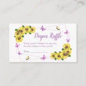 Kleine Butterfly-Babydusche Windelwanne Begleitkarte (Vorderseite)