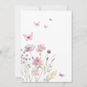 Kleine Butterfly-Babyduschkarte Einladung (Rückseite)