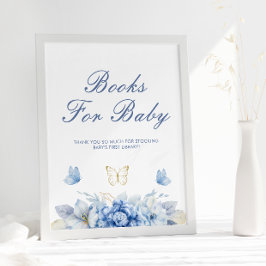 Kleine Butterfly-Bücher für Baby Boy Baby-Dusche Poster