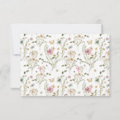 Kleine Butterfly Floral Baby Dusche Dankeskarte (Rückseite)