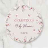 Kleine Butterfly Wasserfarbe Babydusche Geschenkanhänger (Vorderseite)