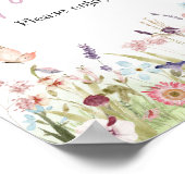 Kleine Butterfly Wildblume Baby Duschnahrung Poster (Ecke)