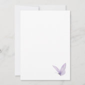 Kleine Butterfly Wildblume Babydusche Einladung (Rückseite)