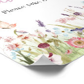 Kleine Butterfly-Wildblume Kinderduschfavoriten Poster (Ecke)