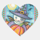 KLEINE BVT KÜCHE, NIEDLICH UND FARBIG Herz-Aufkleber (Vorderseite)