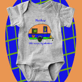 Kleine Camper Big Adventure Child's Name Baby Strampler