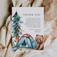 Kleine Camper Forest Babydusche Danke Karte
