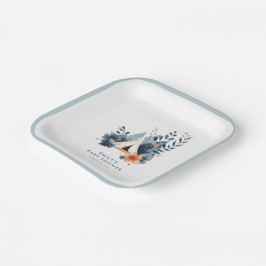 Kleine Camper Forest Babydusche Pappteller (Gewinkelt)