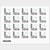 Kleine Camper Forest Babydusche Quadratischer Aufkleber (Blatt)