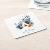 Kleine Camper Forest Babydusche Rechteckiger Pappuntersetzer (angewinkelt)