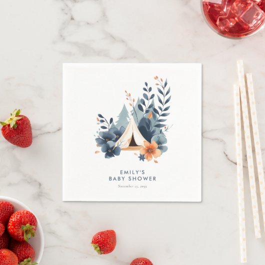 Kleine Camper Forest Babydusche Serviette (Beispiel)