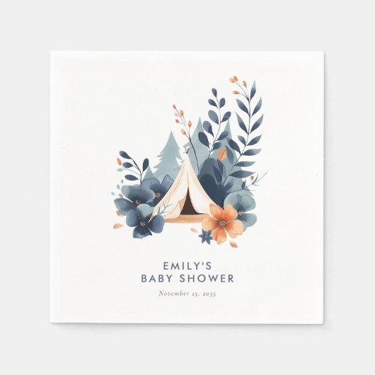 Kleine Camper Forest Babydusche Serviette (Vorderseite)