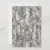 Kleine Camper Mountain Forest Boy Baby Dusche Einladung (Rückseite)