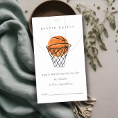 Kleine Champ-Basketball-Windeln Raffle Baby-Dusche Begleitkarte