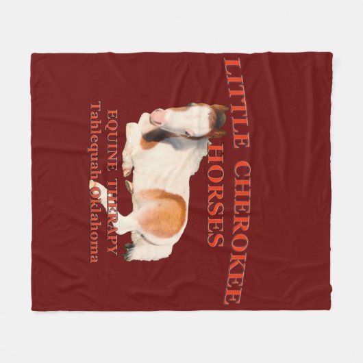 Kleine Cherokee Pferde Fleecedecke (Vorderseite (Horizontal))