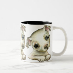 Kleine Chihuahua Zweifarbige Tasse