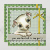 Kleine Chihuahuaeinladung Einladung (Vorne/Hinten)