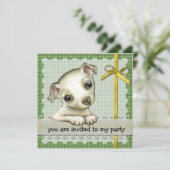 Kleine Chihuahuaeinladung Einladung (Stehend Vorderseite)