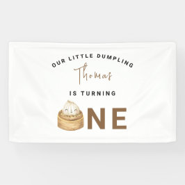 Kleine Chinesische Dumpling erste Geburtstagsparte Banner