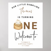 Kleine Chinesische Dumpling erste Geburtstagsparte Poster (Vorne)